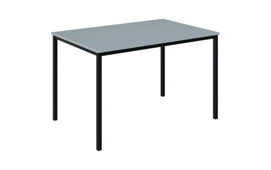 JPT 120 Jídelní stůl 1200 x 800 mm, deska šedá / podnož černá